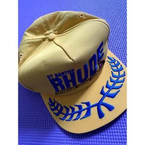 Rhude Lorient Racing Hat NEW St Barths Catamaran Team One Size Yellow Blue Cap